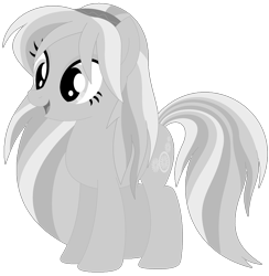 Size: 1024x1048 | Tagged: safe, artist:ra1nb0wk1tty, character:lemon zest, species:pony, female, monochrome, ponified, simple background, solo, transparent background