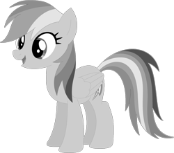 Size: 1024x906 | Tagged: safe, artist:ra1nb0wk1tty, character:rainbow dash, species:pegasus, species:pony, female, mare, monochrome, open mouth, simple background, smiling, solo, transparent background