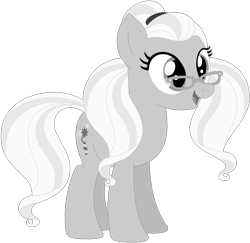 Size: 1024x995 | Tagged: safe, artist:ra1nb0wk1tty, character:sugarcoat, species:pony, equestria girls ponified, female, monochrome, ponified, simple background, solo, transparent background