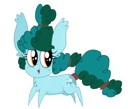 Size: 2358x2011 | Tagged: safe, artist:dragonpone, artist:paskanaakka, oc, oc only, oc:gleamblossom, species:earth pony, species:pony, butt freckles, chest fluff, female, freckles, mare, simple background, smiling, solo, tail wrap, transparent background