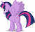Size: 7000x6435 | Tagged: safe, artist:luckreza8, character:twilight sparkle, character:twilight sparkle (alicorn), species:alicorn, species:pony, g4, absurd resolution, female, mare, rear view, simple background, solo, spread wings, transparent background, vector, wings