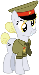 Size: 1600x3050 | Tagged: safe, artist:cheezedoodle96, derpibooru original, character:copper top, character:derpy hooves, species:earth pony, species:pony, episode:the cutie map, g4, my little pony: friendship is magic, .svg available, alternate hairstyle, april fools, april fools 2018, clothing, communism, cute, derp, earth pony derpy hooves, equal cutie mark, equalized, female, grin, hair bun, hat, medal, necktie, palette swap, peaked cap, race swap, recolor, shirt, simple background, smiling, solo, soviet, squee, stars, svg, transparent background, uniform, vector