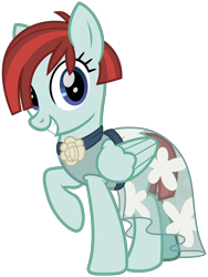 Size: 2400x3200 | Tagged: safe, artist:cheezedoodle96, character:valley glamour, species:pegasus, species:pony, episode:fake it 'til you make it, .svg available, clothing, dress, female, floral print, flower, hair over one eye, looking at you, mare, raised hoof, see-through, see-through skirt, short hair, simple background, skirt, solo, svg, transparent background, vector