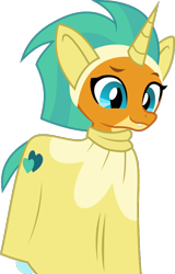 Size: 508x792 | Tagged: safe, artist:frownfactory, character:smolder, species:dragon, episode:horse play, g4, my little pony: friendship is magic, .svg available, clothing, costume, cute, dragoness, fake ears, fake horn, fake tail, fangs, female, prosthetic butt, raised eyebrow, simple background, slit eyes, smiling, smolderbetes, solo, svg, teenaged dragon, teenager, transparent background, vector, wheel, wig