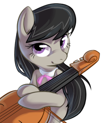 Size: 406x486 | Tagged: safe, artist:php27, character:octavia melody, species:earth pony, species:pony, cello, female, looking at you, mare, musical instrument, simple background, smiling, solo, transparent background