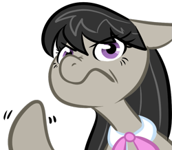 Size: 781x680 | Tagged: safe, artist:php27, character:octavia melody, species:earth pony, species:pony, angry, female, floppy ears, mare, reaction image, simple background, solo, transparent background