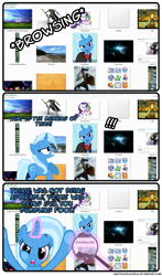 Size: 1075x1825 | Tagged: safe, artist:navitaserussirus, character:trixie, comic, fourth wall, magnifying glass