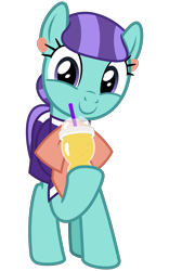 Size: 2000x3200 | Tagged: safe, artist:cheezedoodle96, character:mixed berry, species:earth pony, species:pony, episode:the parent map, g4, .svg available, bow, clothing, cute, cuteaberry, dress, drinking, drinking straw, ear piercing, earring, female, hoof hold, jewelry, looking at you, mare, piercing, simple background, smiling, smoothie, solo, svg, transparent background, vector