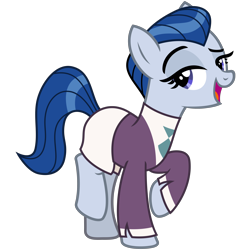Size: 3200x3200 | Tagged: safe, artist:cheezedoodle96, character:ever essence, species:earth pony, species:pony, episode:the parent map, g4, .svg available, balancing, clothing, female, jacket, looking at you, mare, necktie, open mouth, raised hoof, simple background, smiling, solo, suit, svg, transparent background, vector