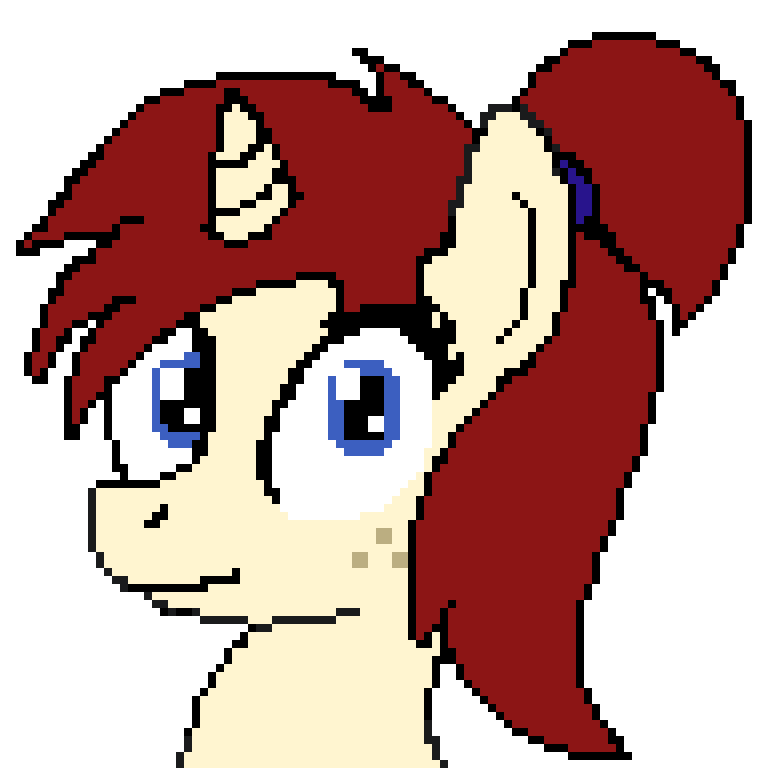 Size: 768x768 | Tagged: safe, artist:toyminator900, oc, oc only, oc:silver draw, species:pony, species:unicorn, animated, blinking, freckles, pixel art, simple background, smiling, solo, talking, transparent background