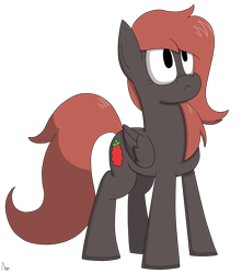 Size: 1732x1960 | Tagged: safe, artist:moonatik, oc, oc only, oc:scarlet berry, species:pegasus, species:pony, :<, female, mare, simple background, solo, transparent background