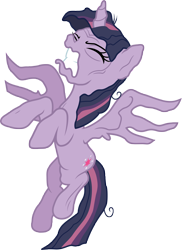 Size: 7000x9590 | Tagged: safe, artist:luckreza8, part of a set, character:mean twilight sparkle, species:alicorn, species:pony, episode:the mean 6, g4, my little pony: friendship is magic, .svg available, absurd resolution, clone, fake twilight, female, ruined, simple background, solo, transparent background, vector, you ruined everything