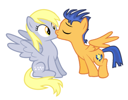 Size: 762x600 | Tagged: safe, artist:themexicanpunisher, base used, character:derpy hooves, character:flash sentry, species:pegasus, species:pony, derpsentry, derpy hooves gets all the stallions, female, kissing, male, mare, shipping, simple background, stallion, straight, underp, white background