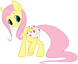 Size: 709x578 | Tagged: safe, artist:elslowmo, artist:php27, character:fluttershy, boxers, clothing, colored, heart print underwear, ponies in boxers, underwear