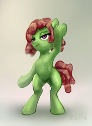 Size: 1377x1880 | Tagged: safe, artist:xbi, character:tree hugger, species:earth pony, species:pony, armpits, bipedal, contrapposto, female, solo, standing