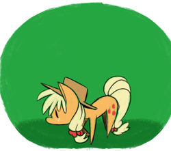 Size: 500x441 | Tagged: safe, artist:fauxsquared, part of a set, character:applejack, species:earth pony, species:pony, applejack's hat, clothing, cowboy hat, female, freckles, hat, mare, solo