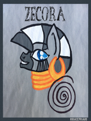Size: 960x1280 | Tagged: safe, artist:krazykari, character:zecora, species:zebra, bust, female, portrait, solo