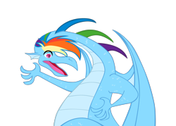 Size: 2491x1787 | Tagged: safe, artist:navitaserussirus, character:rainbow dash, species:dragon, dragonified, rainbow dragon, simple background, species swap, transparent background, vector