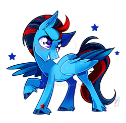 Size: 800x783 | Tagged: safe, artist:ipun, oc, oc only, oc:andrew swiftwing, species:pegasus, species:pony, blushing, deviantart watermark, male, simple background, solo, stallion, starry eyes, transparent background, watermark, wingding eyes