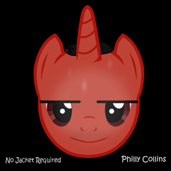 Size: 1200x1200 | Tagged: safe, alternate version, artist:grapefruitface1, oc, oc:philly collins, album cover, no jacket required, phil collins, ponified, ponified album cover, pony creator