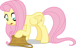 Size: 7000x4438 | Tagged: safe, artist:luckreza8, character:fluttershy, species:pegasus, species:pony, episode:yakity-sax, g4, my little pony: friendship is magic, .svg available, absurd resolution, basket, female, simple background, solo, transparent background, vector