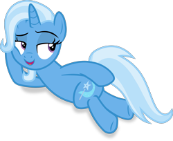 Size: 3581x2916 | Tagged: safe, artist:frownfactory, character:trixie, species:pony, species:unicorn, episode:on the road to friendship, .svg available, cheek squish, cutie mark, draw me like one of your french girls, female, horn, lidded eyes, looking back, lying down, mare, prone, raised eyebrow, seductive, seductive look, seductive pose, simple background, solo, squishy cheeks, stupid sexy trixie, svg, transparent background, vector