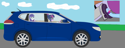 Size: 11224x4344 | Tagged: safe, artist:luckreza8, character:rarity, character:twilight sparkle, character:twilight sparkle (scitwi), species:eqg human, my little pony:equestria girls, absurd resolution, car, clothing, driving, legs, nissan, pedal, shoes