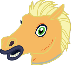 Size: 4000x3671 | Tagged: safe, artist:luckreza8, edit, character:applejack, episode:scare master, g4, my little pony: friendship is magic, color edit, colored, hoers mask, looking at you, mask, simple background, transparent background, vector