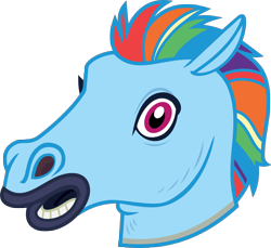 Size: 4000x3671 | Tagged: safe, artist:luckreza8, edit, character:rainbow dash, episode:scare master, g4, my little pony: friendship is magic, color edit, colored, hoers mask, looking at you, mask, simple background, transparent background, vector