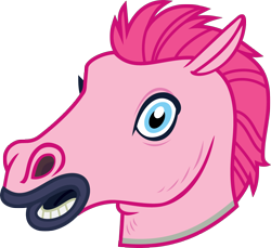 Size: 4000x3671 | Tagged: safe, artist:luckreza8, edit, character:pinkie pie, episode:scare master, g4, my little pony: friendship is magic, color edit, colored, hoers, hoers mask, looking at you, mask, simple background, transparent background, vector