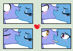 Size: 726x506 | Tagged: safe, artist:themexicanpunisher, character:hoo'far, character:trixie, species:pony, species:unicorn, ship:trixfar, episode:on the road to friendship, female, kissing, male, mare, saddle arabian, shipping, stallion, straight