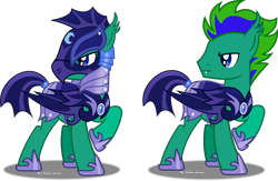 Size: 5398x3513 | Tagged: safe, artist:vector-brony, oc, oc only, oc:gale twister, species:bat pony, night guard, simple background, transparent background