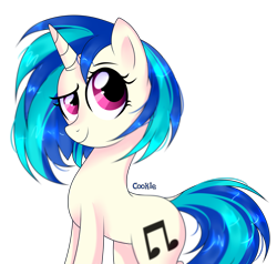 Size: 3260x3110 | Tagged: safe, artist:lazuli, character:dj pon-3, character:vinyl scratch, species:pony, species:unicorn, female, mare, raised eyebrow, signature, simple background, solo, transparent background