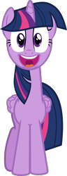 Size: 817x2138 | Tagged: safe, artist:frownfactory, character:twilight sparkle, character:twilight sparkle (alicorn), species:alicorn, species:pony, episode:castle mane-ia, g4, my little pony: friendship is magic, .svg available, cute, excited, female, horn, simple background, smiling, solo, svg, transparent background, twiabetes, vector, wings