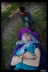 Size: 3456x5184 | Tagged: safe, artist:krazykari, character:trixie, species:human, clothing, cosplay, costume, gravestone, irl, irl human, photo, solo