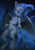 Size: 850x1200 | Tagged: safe, artist:assasinmonkey, character:princess skystar, species:anthro, species:classical hippogriff, species:hippogriff, species:unguligrade anthro, g4, my little pony: the movie (2017), female, freckles, jewelry, looking at you, necklace, night, painting, seashell necklace, snow, snowfall, solo, spread wings, stars, wide eyes, wings