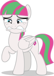 Size: 5000x7042 | Tagged: safe, artist:luckreza8, character:blossomforth, species:pegasus, species:pony, episode:inspiration manifestation, g4, my little pony: friendship is magic, absurd resolution, background pony, female, mare, narrowed eyes, raised hoof, simple background, transparent background, vector