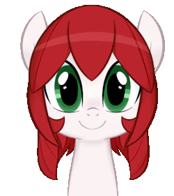 Size: 250x281 | Tagged: safe, artist:jessy, oc, oc:palette swap, species:earth pony, species:pony, animated, bust, emofuri, female, gif, looking at you, mare, simple background, smiling, transparent background, tumblr:ask palette swap