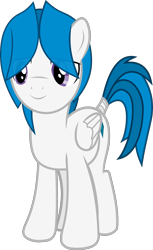Size: 1081x1767 | Tagged: safe, artist:frownfactory, oc, oc only, oc:stratagem, species:pegasus, species:pony, 2019 community collab, derpibooru community collaboration, .svg available, blue mane, blue tail, cutie mark, male, purple eyes, simple background, solo, stallion, svg, tail wrap, transparent background, two toned mane, two toned tail, vector, wings