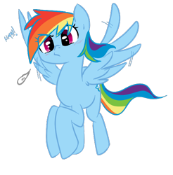 Size: 600x610 | Tagged: safe, artist:elslowmo, artist:jessy, character:rainbow dash, species:pegasus, species:pony, cute, dashabetes, female, hmph, mare, simple background, solo, transparent background