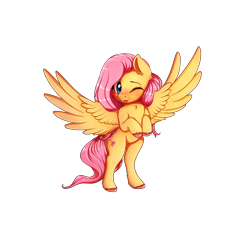 Size: 3200x3200 | Tagged: safe, artist:miokomata, character:fluttershy, species:pegasus, species:pony, blep, female, mare, one eye closed, sexy, silly, simple background, solo, tongue out, transparent background, wink