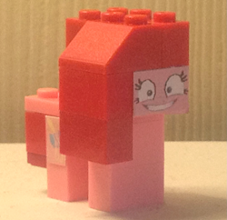 Size: 1251x1209 | Tagged: safe, artist:grapefruitface1, character:pinkamena diane pie, character:pinkie pie, episode:party of one, g4, my little pony: friendship is magic, creepy, creepy smile, irl, lego, photo, picture, smiling, toy