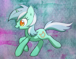 Size: 1620x1260 | Tagged: safe, artist:dawnfire, character:lyra heartstrings, species:pony, species:unicorn, abstract background, colored pupils, female, filly, filly lyra, running, signature, solo, younger