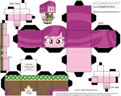 Size: 2979x2354 | Tagged: safe, artist:grapefruitface1, character:cheerilee, my little pony:equestria girls, arts and crafts, craft, cubeecraft, female, papercraft, printable, solo, template