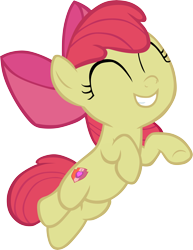 Size: 4648x6035 | Tagged: safe, artist:memnoch, character:apple bloom, species:earth pony, species:pony, episode:going to seed, g4, my little pony: friendship is magic, season 9, cutie mark, eyes closed, female, filly, foal, happy, simple background, solo, the cmc's cutie marks, transparent background, vector