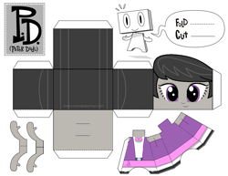 Size: 1135x877 | Tagged: safe, artist:grapefruitface1, derpibooru original, character:octavia melody, g4, my little pony: equestria girls, my little pony:equestria girls, arts and crafts, bow tie, clothing, craft, female, new outfit, paper dude, papercraft, printable, solo, template