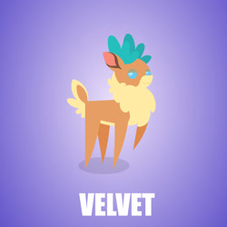Size: 1280x1280 | Tagged: safe, artist:aha-mccoy, community related, character:velvet reindeer, species:deer, species:pony, species:reindeer, them's fightin' herds, female, pointy ponies, simple background, solo