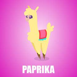 Size: 1280x1280 | Tagged: safe, artist:aha-mccoy, community related, character:paprika paca, species:alpaca, species:pony, them's fightin' herds, female, pointy ponies, simple background, smiling, solo