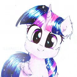 Size: 2120x2120 | Tagged: safe, artist:liaaqila, character:tree of harmony, character:treelight sparkle, character:twilight sparkle, species:alicorn, species:pony, episode:uprooted, g4, my little pony: friendship is magic, cute, female, head tilt, looking at you, mare, scene interpretation, smiling, solo, tree of harmony, treelight sparkle, treelightbetes, twiabetes