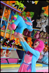 Size: 3456x5184 | Tagged: safe, artist:krazykari, character:pinkie pie, species:human, clothing, cosplay, costume, irl, irl human, photo, plushie, solo